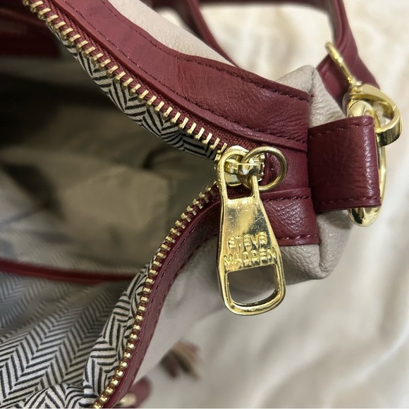 Steve Madden | Tote Style Purse | Maroon, Taupe - two tone | NWOT - Picture 6 of 11